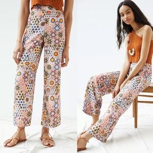 Anthropologie Geometric Straight Pants